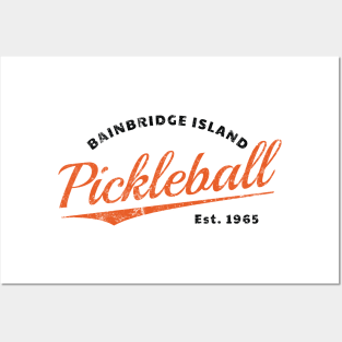 Retro Pickleball Bainbridge Island Est 1965 Posters and Art